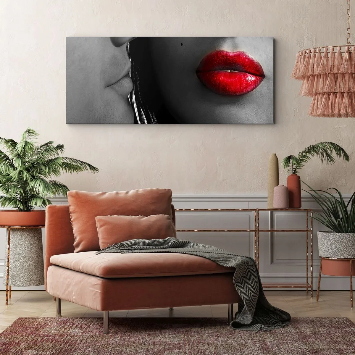 Quadro em tela - Cara a cara  - 100x40 cm