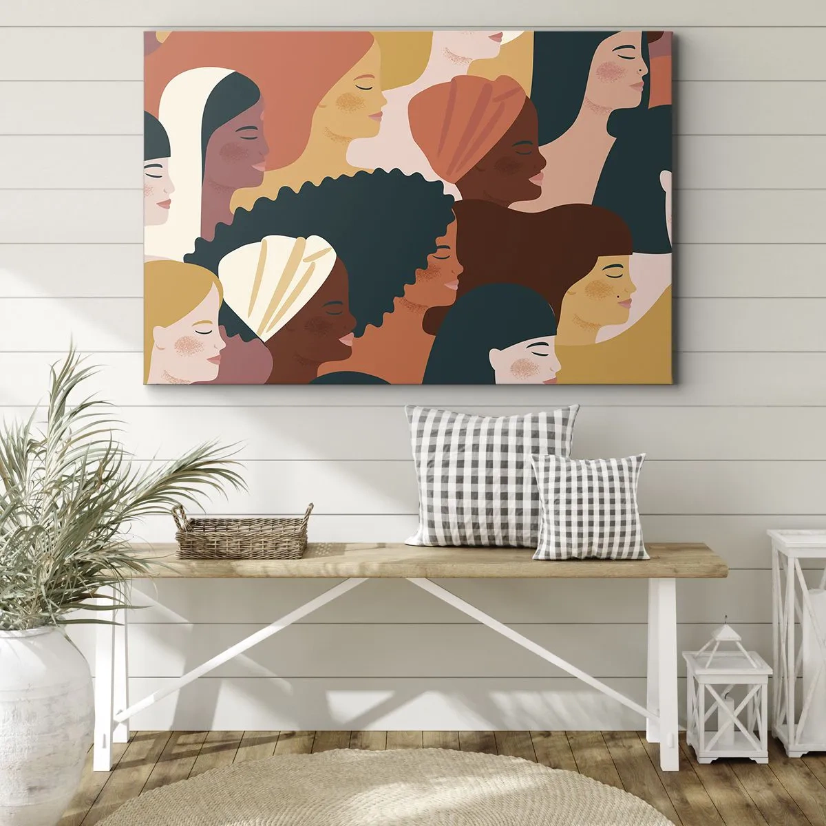 Quadro em tela - Apenas feminilidade - 120x80 cm