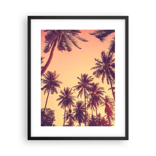 Pôster com moldura preta - Variação tropical - 40x50 cm