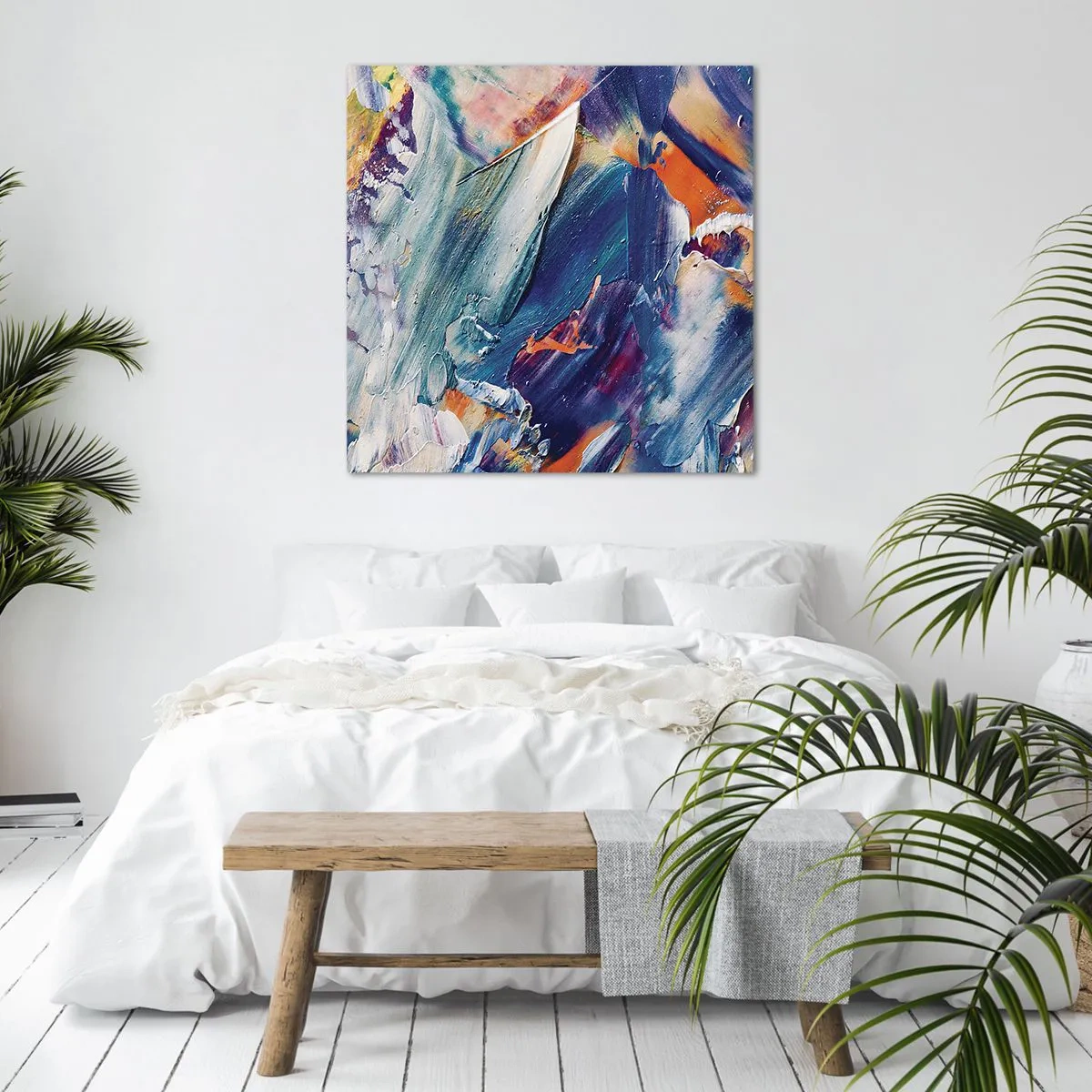 Quadro em tela - Confusão de cores - 60x60 cm