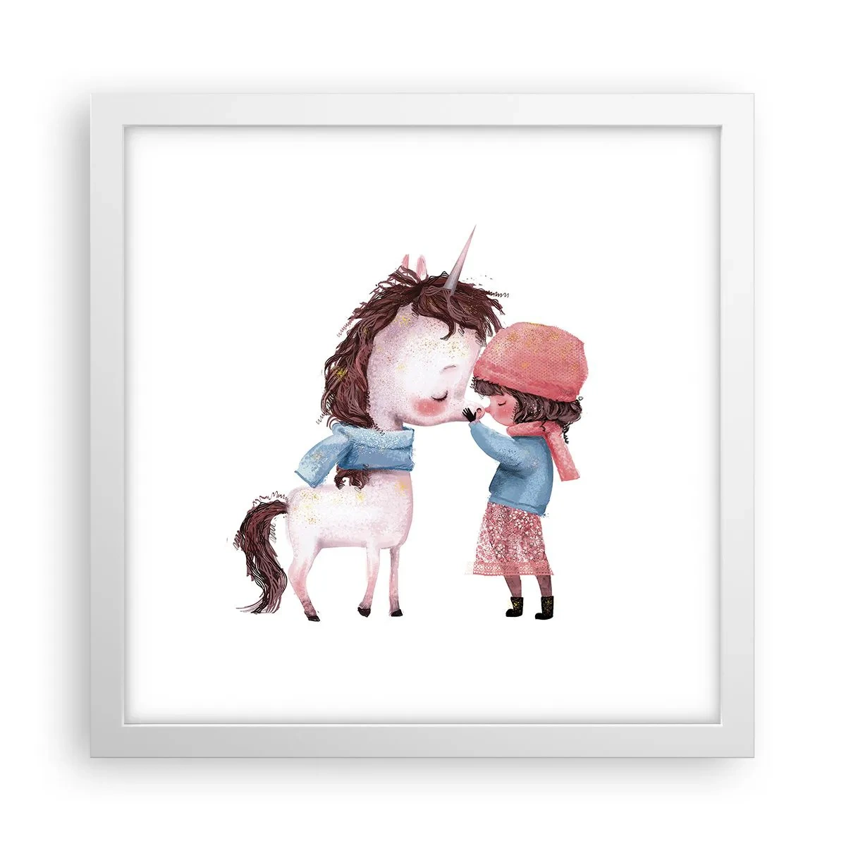 Pôster em moldura branca - Conto do inverno - 30x30 cm