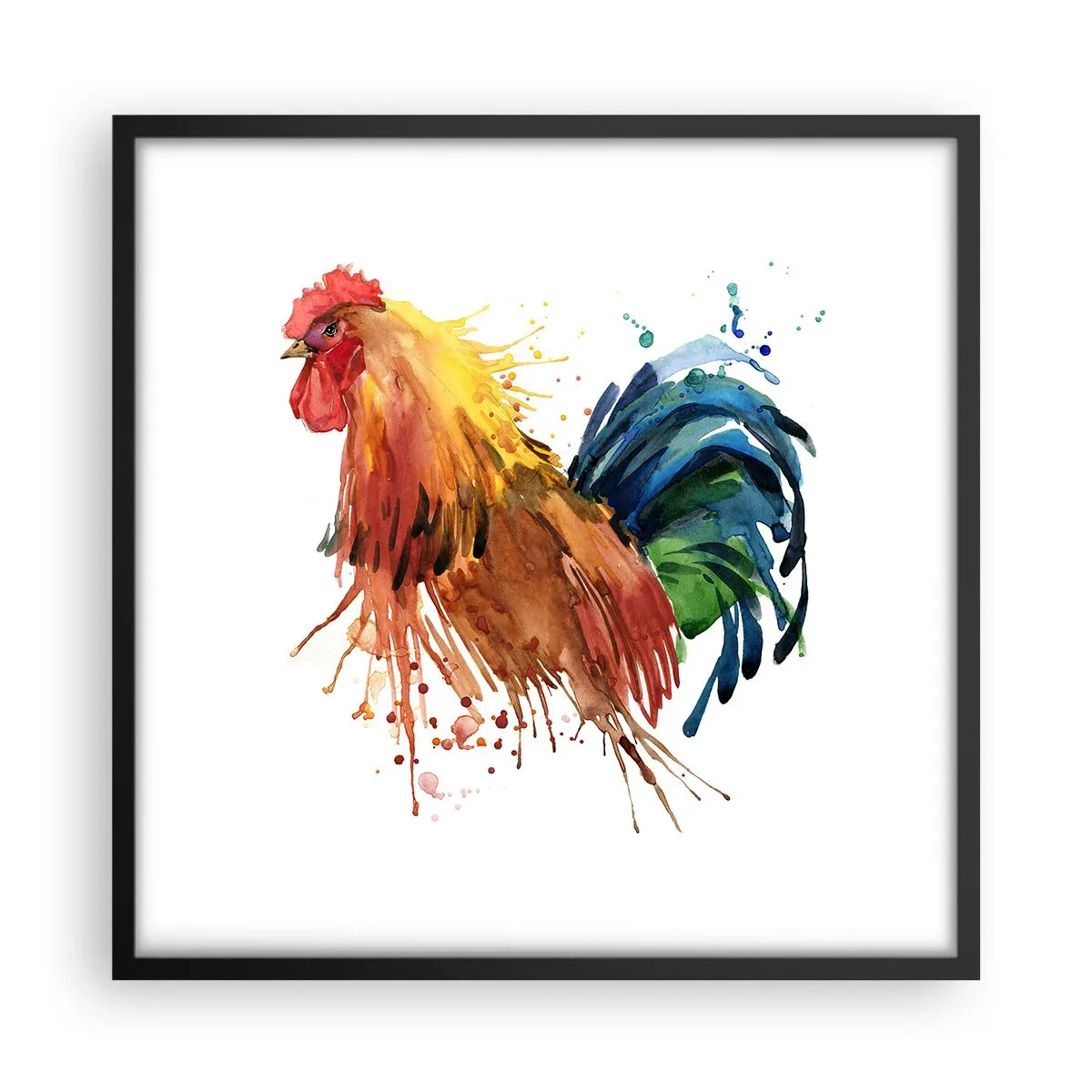 Pôster com moldura preta - Manto real, orgulho real - 50x50 cm