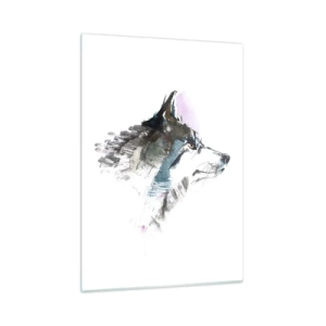 Quadro em vidro - O tempo não come o lobo - 50x70 cm