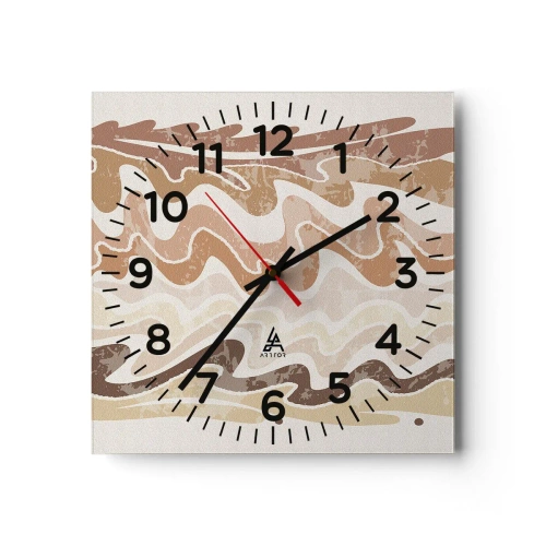 Relógio de parede - Relógio em vidro - Boa energia – boas emoções - 40x40 cm