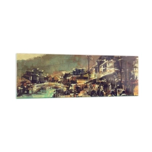 Quadro em vidro - A vida como uma riqueza cinzenta - 160x50 cm