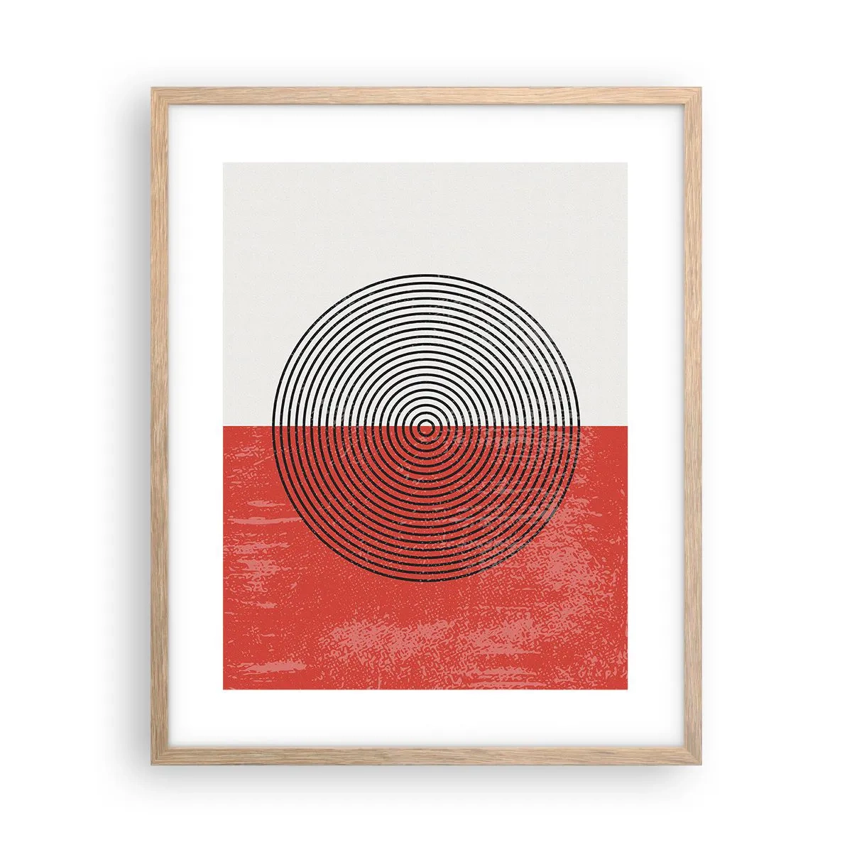Pôster com moldura de carvalho claro - Direto ao ponto - 40x50 cm