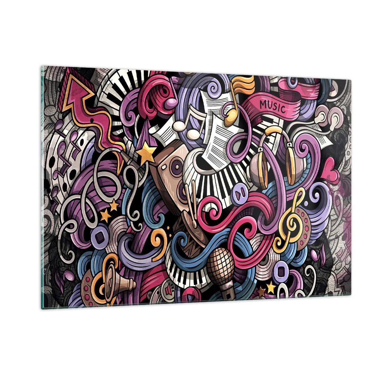 Quadro em vidro - Melodia complicada - 120x80 cm