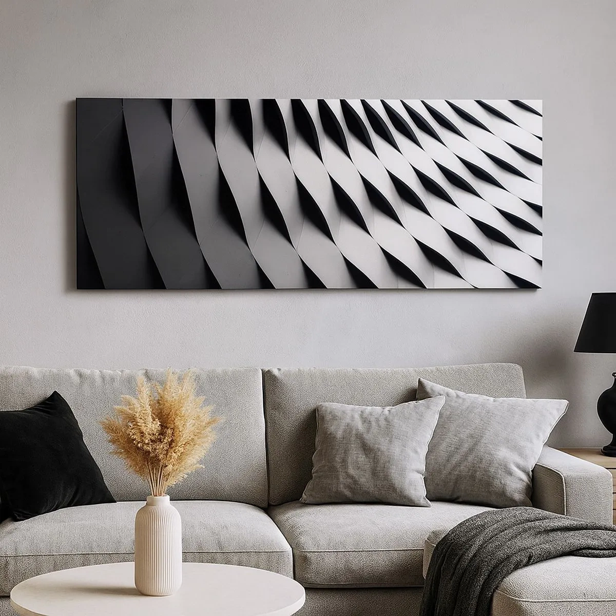 Quadro em tela - Na superfície das ondas - 100x40 cm