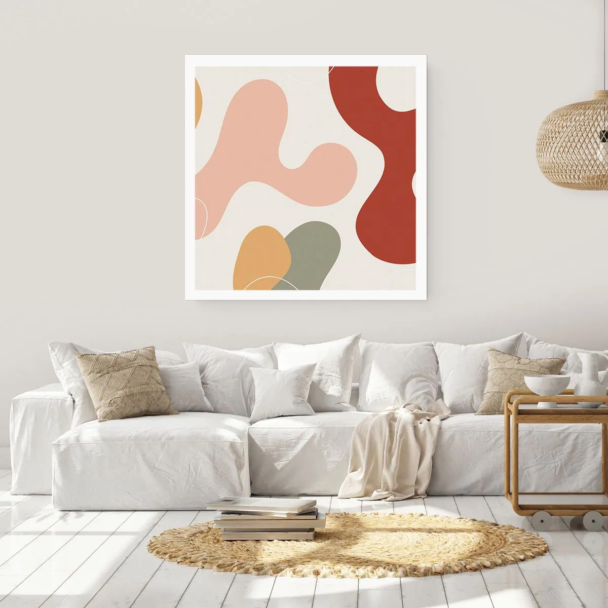 Pôster - Ziguezagues ornamentais - 60x60 cm