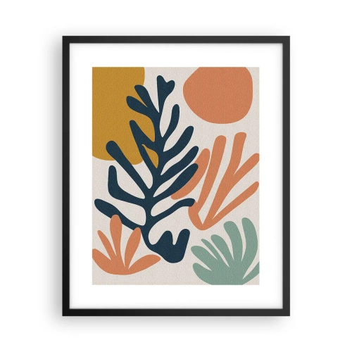 Pôster com moldura preta - Mares de coral - 40x50 cm