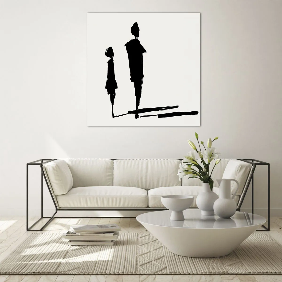 Quadro em vidro - Certeza que juntos? - 70x70 cm