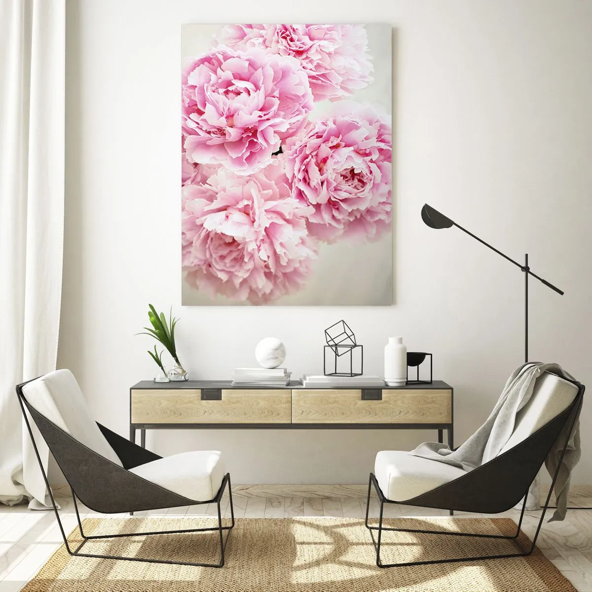 Quadro em vidro - Em esplendor rosa - 70x100 cm