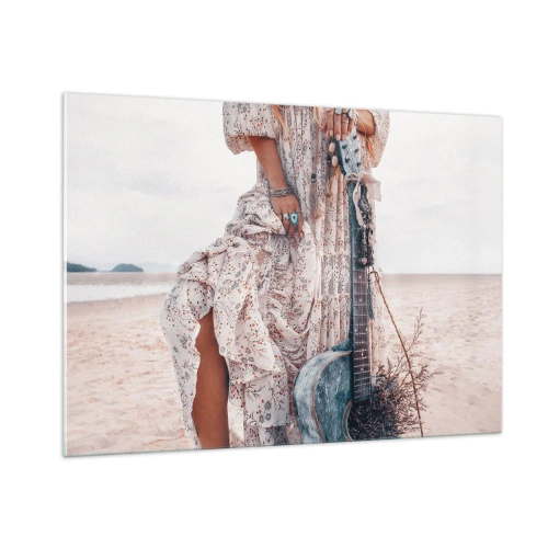 Quadro em vidro - Flores a caminho - 100x70 cm