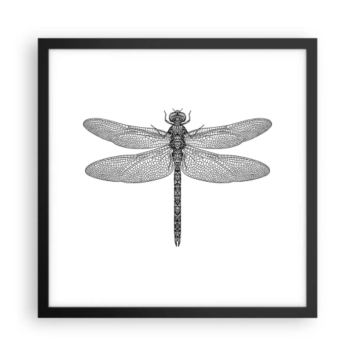 Pôster com moldura preta - Precisão da natureza - 40x40 cm