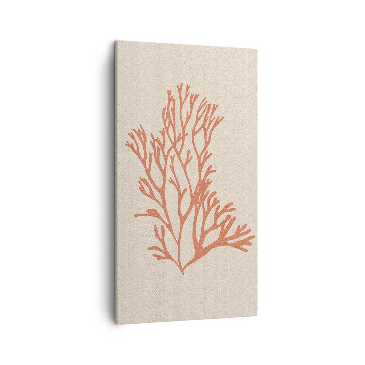 Quadro em tela - Filigrana coral - 45x80 cm