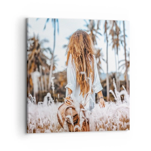 Quadro em tela - Nascida da maciez da relva - 70x70 cm