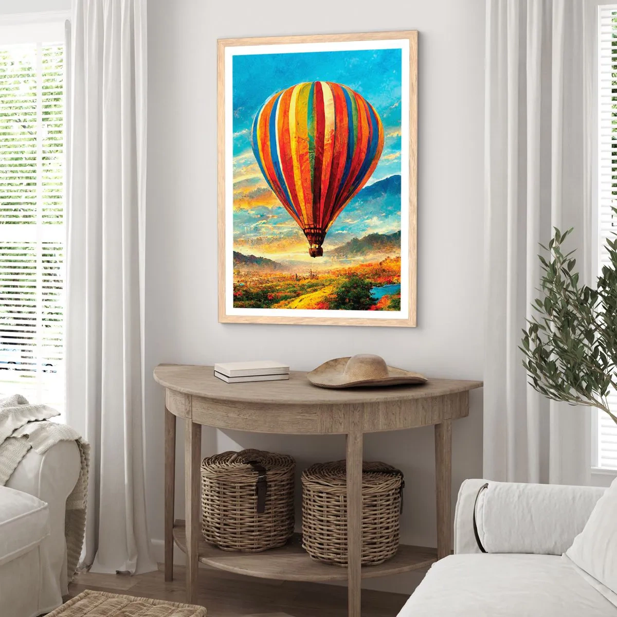 Pôster com moldura de carvalho claro - Com silêncio enxergas mais - 50x70 cm