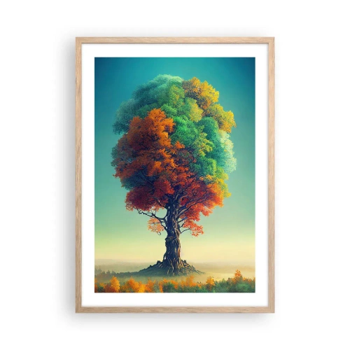 Pôster com moldura de carvalho claro - Carvalho – o pai da natureza - 50x70 cm