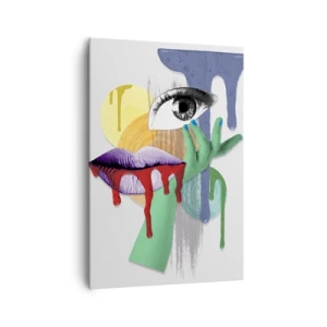 Quadro em tela - Retrato desconstruído - 70x100 cm