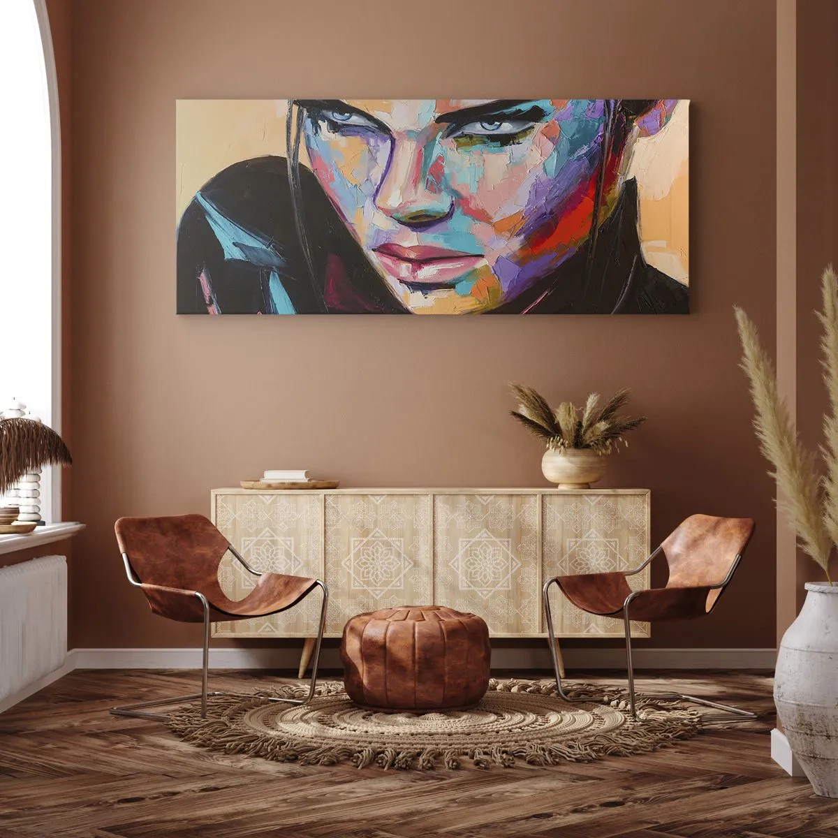 Quadro em tela - Coração selvagem - 90x30 cm