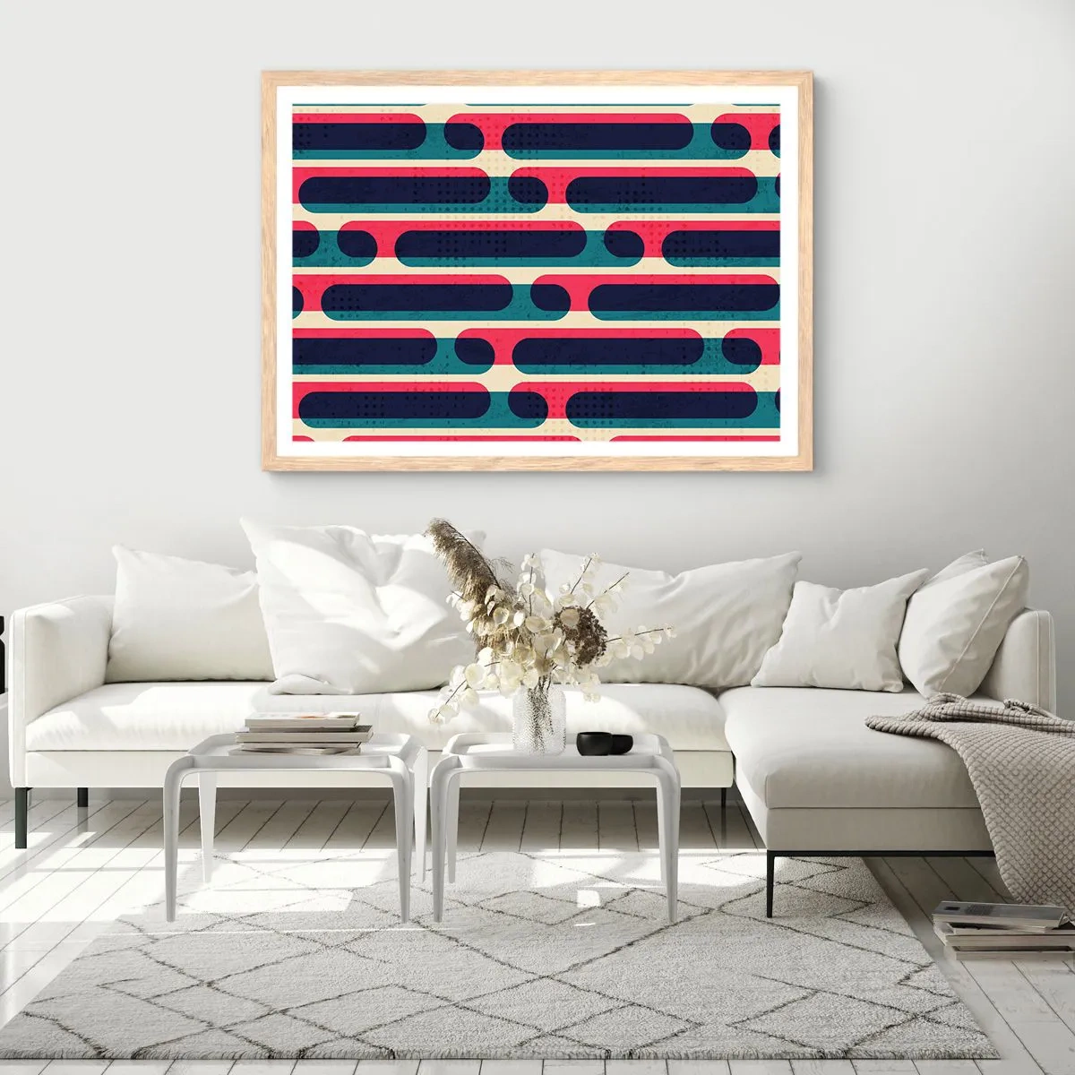 Pôster com moldura de carvalho claro - Avançado e profundo - 100x70 cm