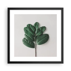 Pôster com moldura preta - Desenho da própria natureza - 40x40 cm