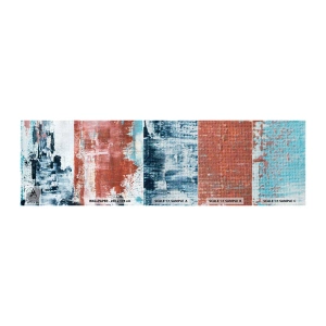 Amostra de papel de parede Premium Canvas - Meio a meio abstrato - Abstração, Pedaço, Pintura - 100x30 cm