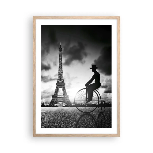 Pôster com moldura de carvalho claro - Saudades da Belle Époque - 50x70 cm