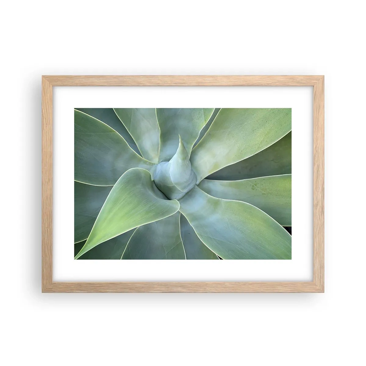 Pôster com moldura de carvalho claro - O nascimento da vegetação - 40x30 cm