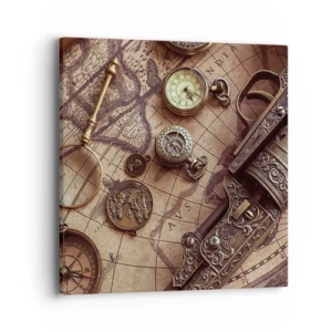 Quadro em tela - A aventura nos chama - 40x40 cm