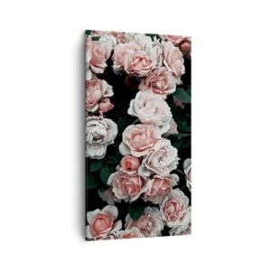 Quadro em tela - Conjuntos de rosas - 45x80 cm