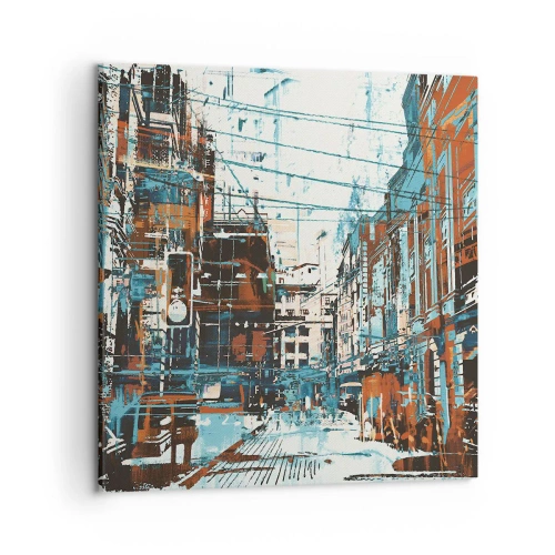 Quadro em tela - Um desgastado percurso urbano - 50x50 cm