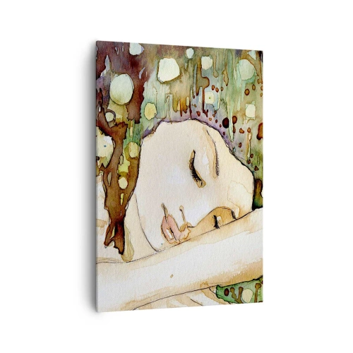 Quadro em tela - Um sonho Violeta Esmeralda - 70x100 cm