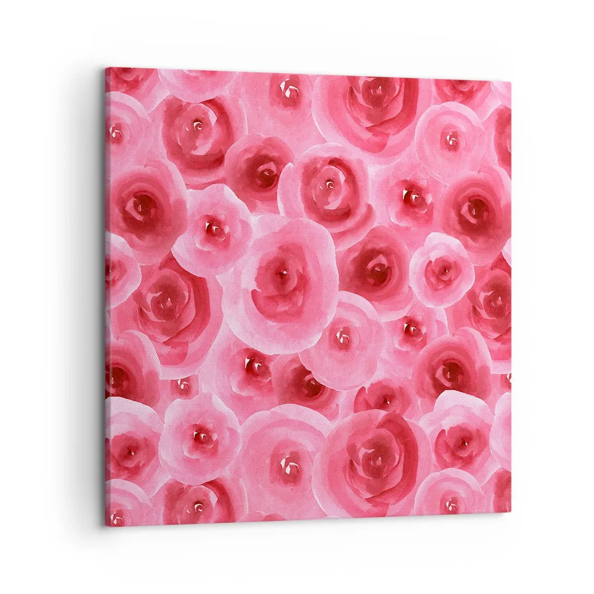 Quadro em tela - Rosas acima e abaixo - 50x50 cm