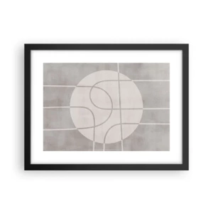 Pôster com moldura preta - Circular e direto - 40x30 cm