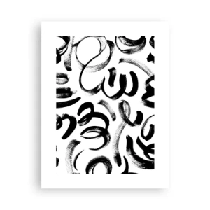 Pôster - Preto sobre branco - 30x40 cm