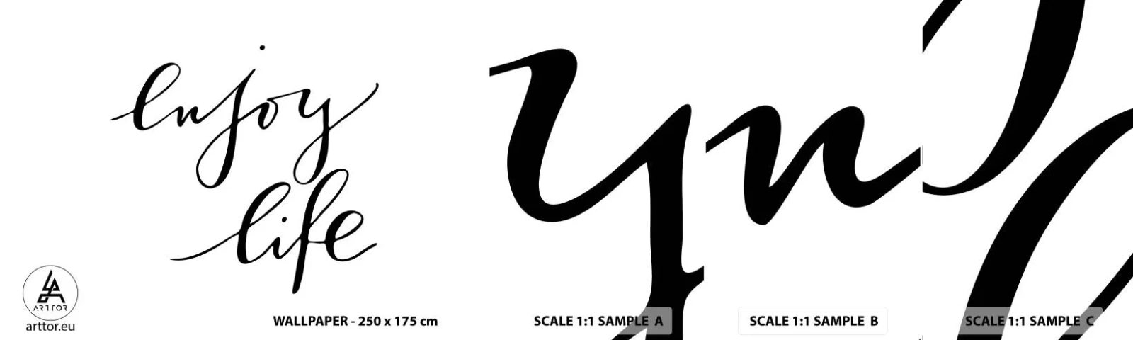 Amostra de Papel de Parede Standard Eco - Nada mais... - Tipografia, Afirmação, Máxima - 100x30 cm