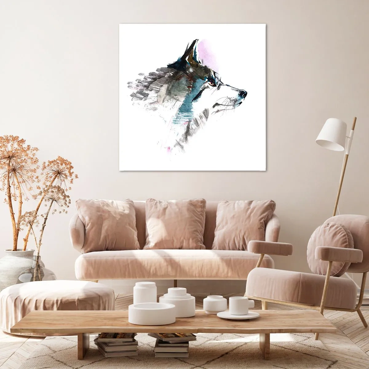 Quadro em tela - O tempo não come o lobo - 60x60 cm