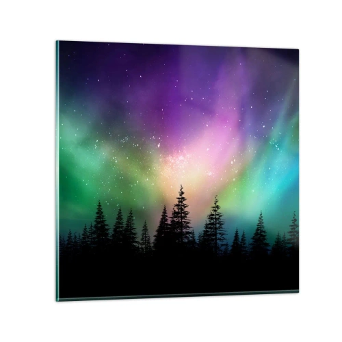 Quadro em vidro - Magia branca - 50x50 cm