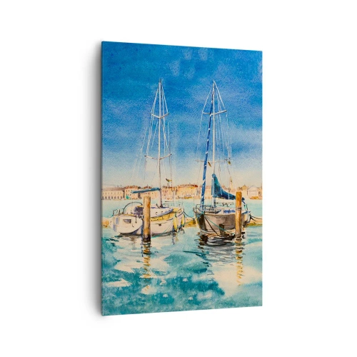 Quadro em tela - Lagoa ensolarada - 80x120 cm
