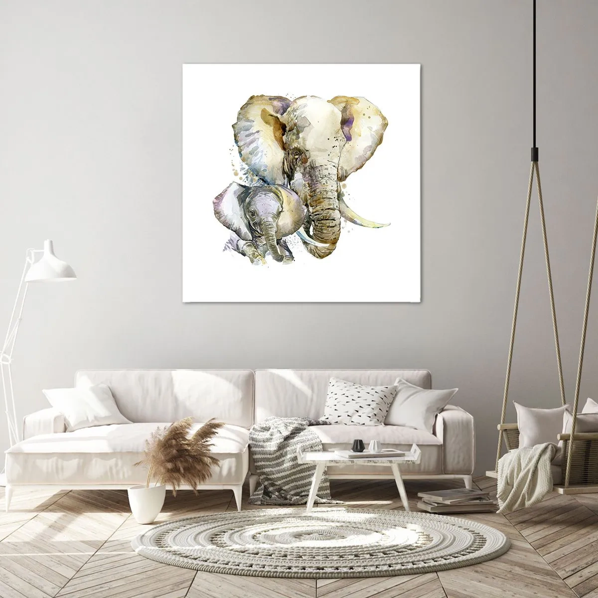 Quadro em tela - Nada melhor do que amor de mãe - 60x60 cm