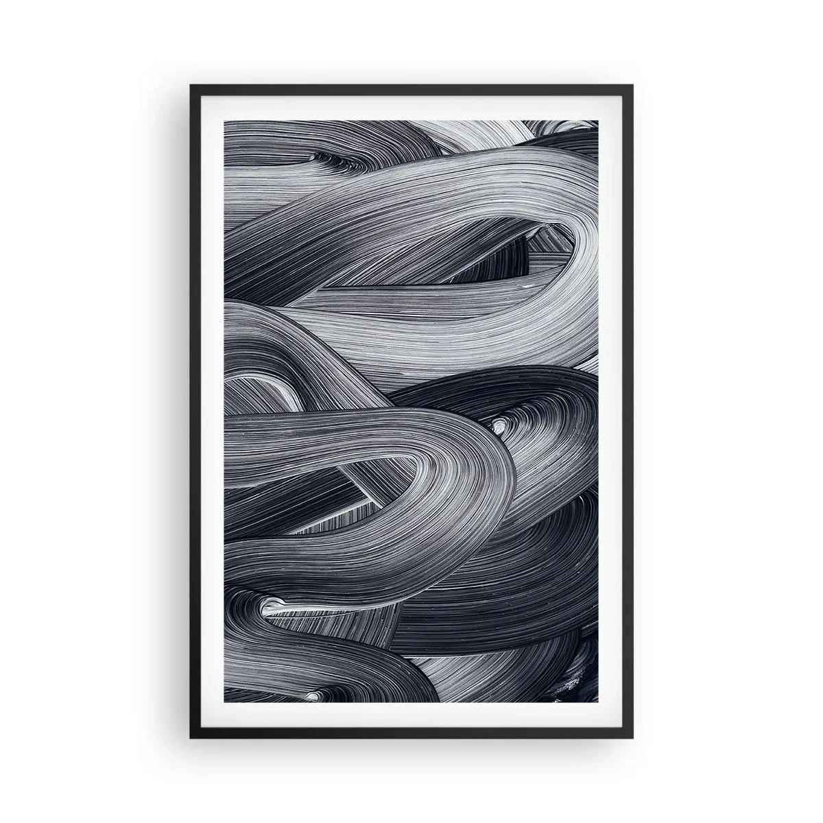 Pôster com moldura preta - A fluidez da realidade - 61x91 cm