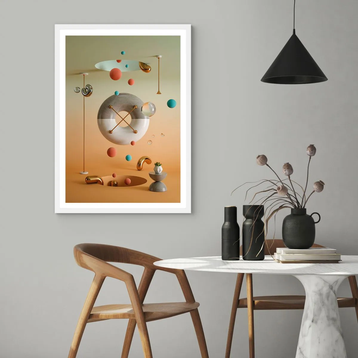 Pôster em moldura branca - Nada pode acontecer - 61x91 cm