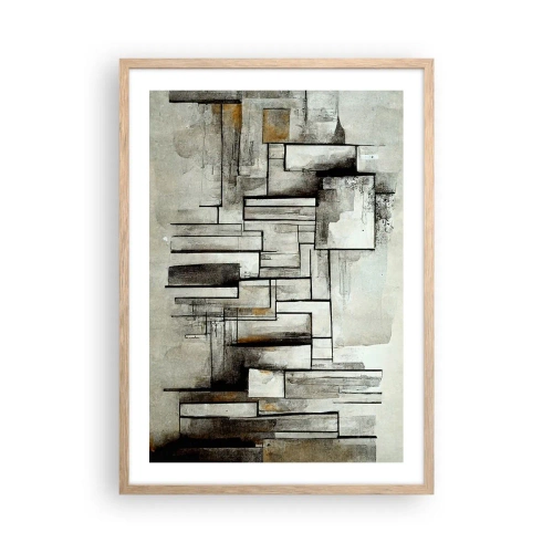 Pôster com moldura de carvalho claro - O poder da simplicidade - 50x70 cm