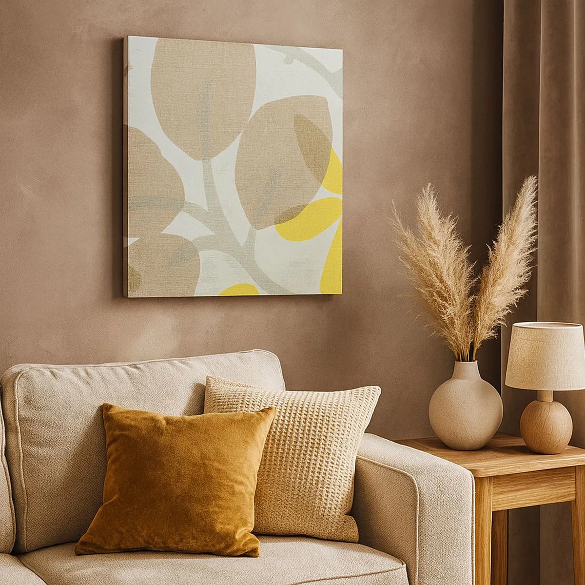 Quadro em tela - Composição a pleno sol - 30x30 cm