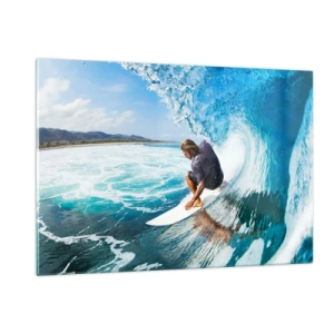 Quadro em vidro - Dançando com as ondas - 120x80 cm