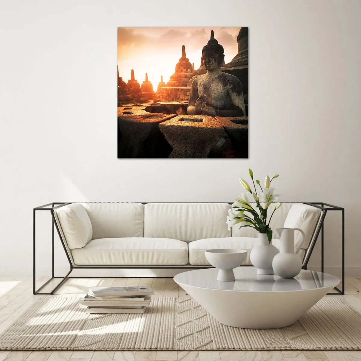 Quadro em vidro - Clima de grande sabedoria - 30x30 cm