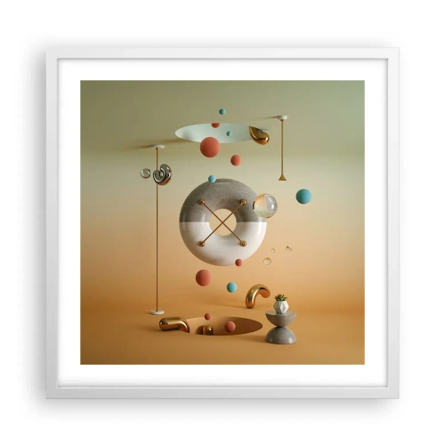 Pôster em moldura branca - Nada pode acontecer - 50x50 cm