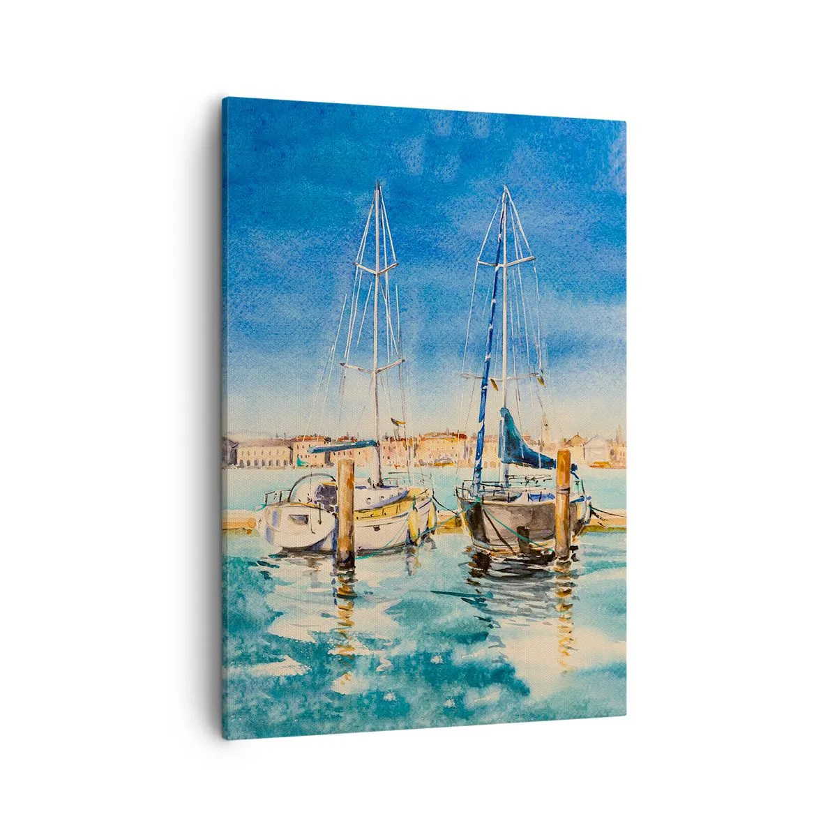 Quadro em tela - Lagoa ensolarada - 50x70 cm