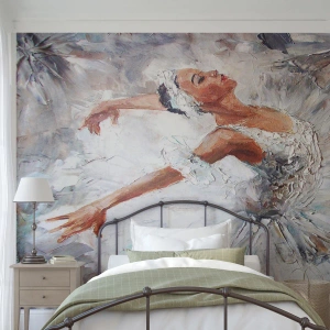 Papel de Parede Premium Sand - Delicado e leve como tule - Bailarina, Dança, Balé - 250x175 cm